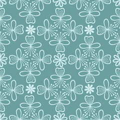 Vintage Abstract Seamless Floral Pattern