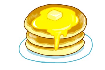 ホットケーキ pancake　cartoon food illustration