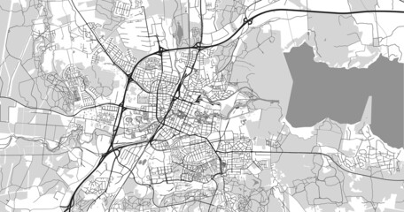 Urban vector city map of Orebro, Sweden, Europe