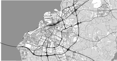 Fototapeta premium Urban vector city map of Malmo, Sweden, Europe