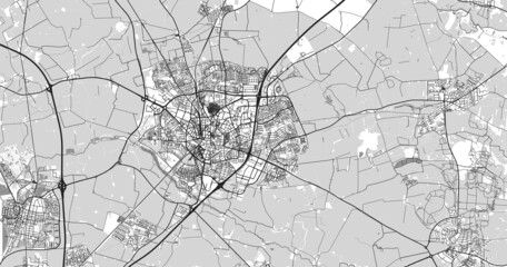 Obraz premium Urban vector city map of Lund, Sweden, Europe