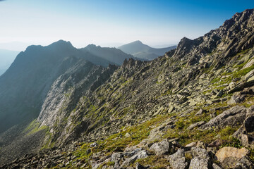 Beautiful mountains and rocks in the Ergaki nature reserve