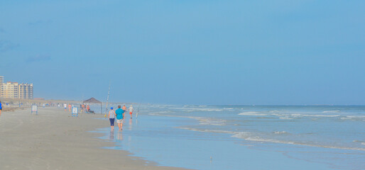 Fototapeta na wymiar View of New Smyrna Beach on the Central Atlantic Coast in Volusia County, Florida