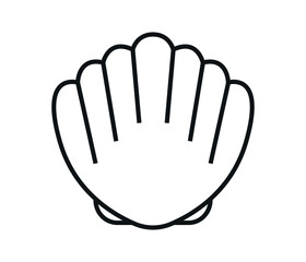 Fototapeta premium shellfish on white background. Vector graphics. 