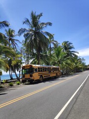 Schulbus Amerika, Costa Rica am Meer
