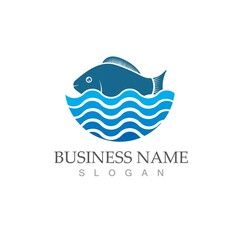 Fish logo template. Creative vector