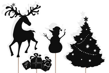 Christmas shadow puppets