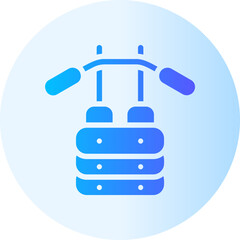 gym equipment gradient icon