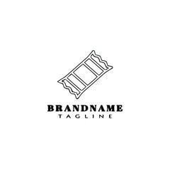 candy stick logo cartoon design icon template black isolated illustration