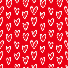 Vector seamless pattern for valentines day with hearts