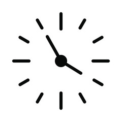 Wall clock flat line icon. Home and office clocks and watches. Outline sign for mobile concept and web design, store