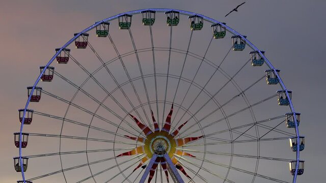 Ferris wheel at the Christmas market in Nice, France