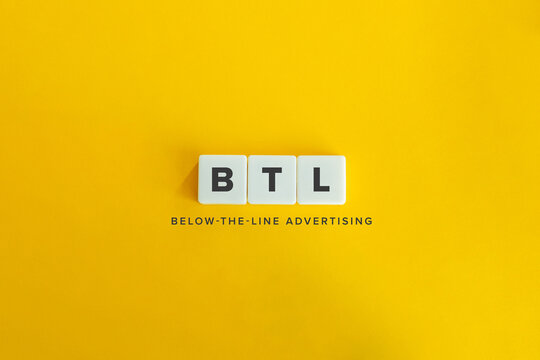 Below-the-line advertising banner. Block letters on bright orange background. Minimal aesthetics.