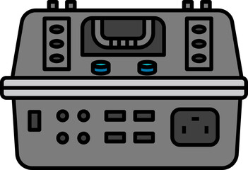 Power Box Icon. Camping concept icon style