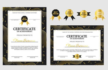 Certificate of achievement or participation in music competition 