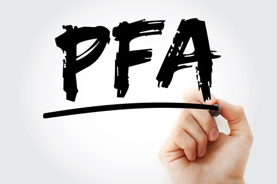 PFA - Please Find Attached acronym with marker, business concept background