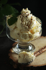 Ice cream scoops in an ice cream bowl	