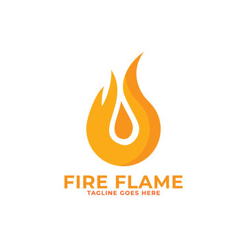 cool heater fire water oil logo icon vector template.