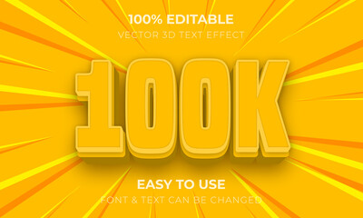 100% editable 3d text effect design