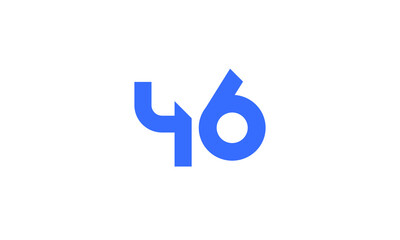 46 New Number Unique Cut Modern Logo