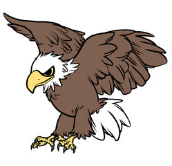 飛ぶ鷹のイラスト