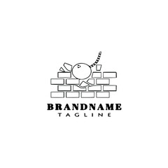 demolition logo cartoon icon design template black isolated vector illustration