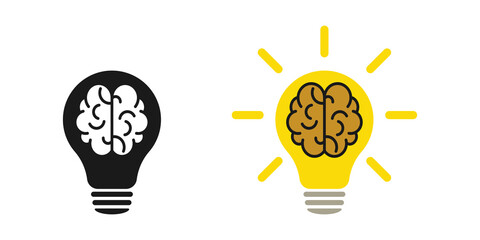 Lamp and brains - innovative lamps, ideas of the mind. Web design.