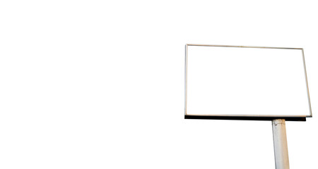 Fototapeta premium Large blank billboard mock up in a sidewalk