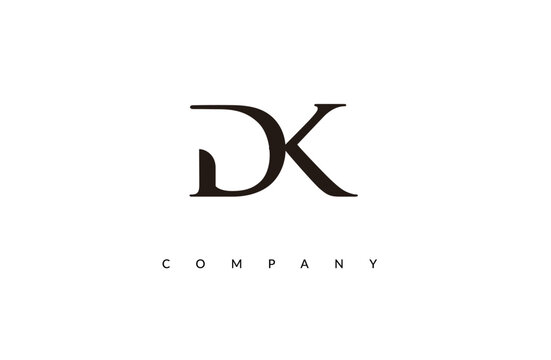 initial DK logo design vector