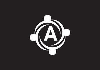 this is a creative A letter rounded icon design
