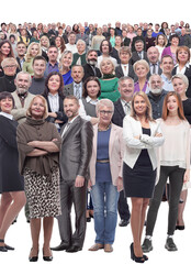 Collage of a group of people portrait smiling