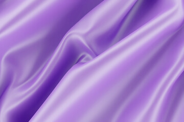 The curled fabric is violet-blue in color with large smooth folds.