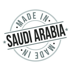 Fototapeta premium Made In Saudi Arabia Asia Travel Stamp Logo Icon Symbol Design Object Seal National Product Badge vector.