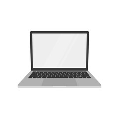 Laptop flat vector icon. Computer symbol on white background.