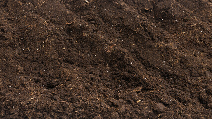 Soil for plant isolated on white background.