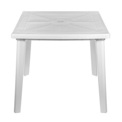 Plastic pvc table isolated on white background.