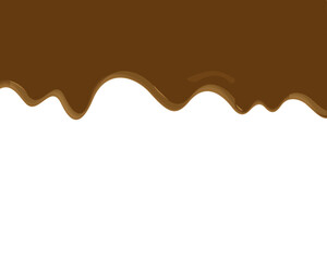 Dripping chocolate isolated on a white background