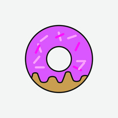 donut isolated on white background