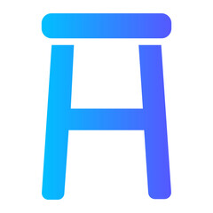 Stool Stand gradient icon