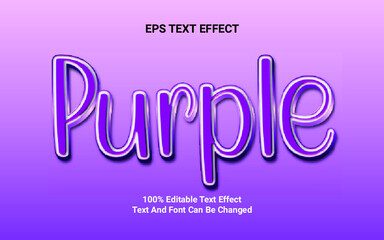 Purple EPS Text Effect