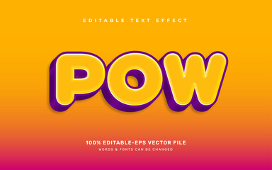 Pow comic text effect