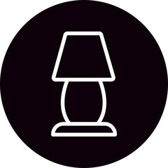 Night lamp glyph icon