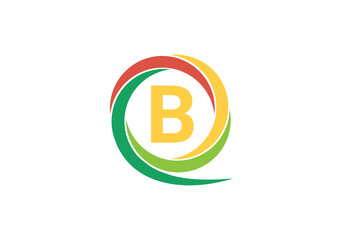 this is a creative B letter rounded icon design