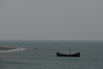 fishing boats in the sea