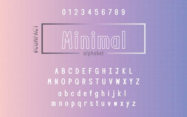 Minimal alphabets and numbers - Compact type