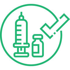 Obraz premium vaccination protection badge sticker