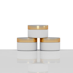 packaging cream bottle for advertising isolate 3d illustration