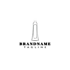 dentist tool logo cartoon icon design template black isolated vector illustration