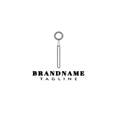 dentist tool logo cartoon icon design template black isolated vector illustration