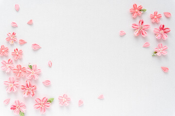 Obraz na płótnie Canvas つまみ細工の桜のフレーム